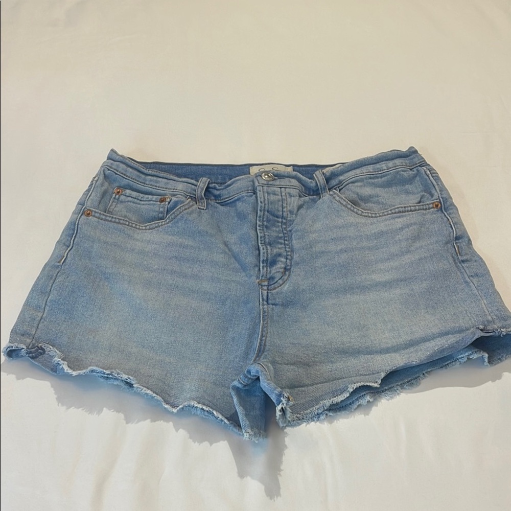 JESSICA SIMPSON INFINITE HIGH WASTE  SIZE 32 Women's Blue Denim Shorts